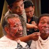 Anwar Congo (right) being made up Final Cut For Real