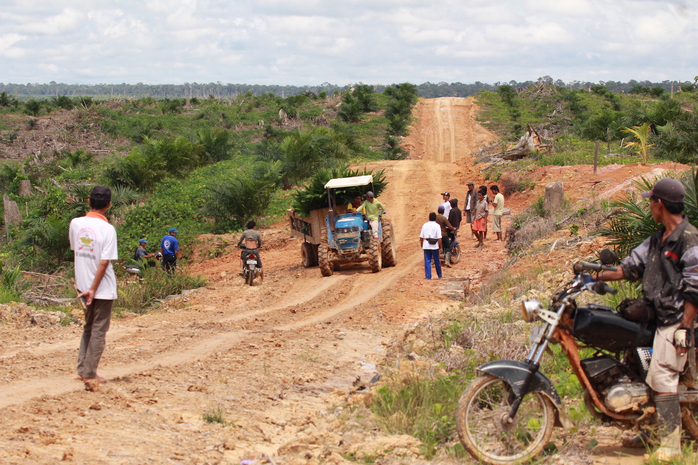 Community members in Central Kalimantan attempt to prevent the planting of palm oil on land they claim as their own - Save Our Borneo