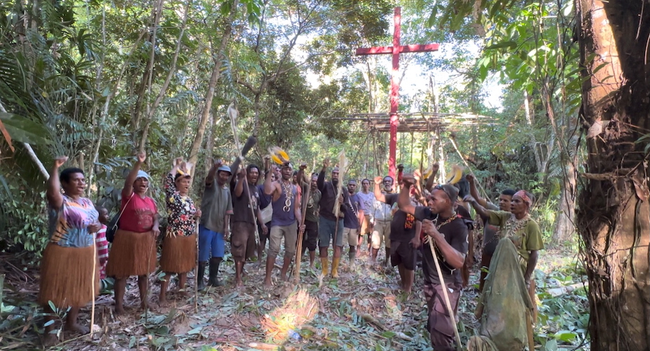 Red crosses in Papua