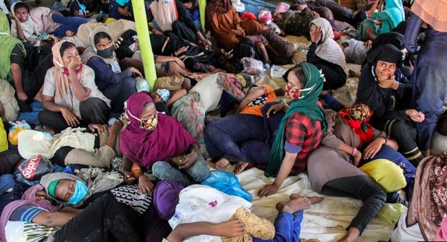 Rohingya refugees in Lhoksuemawe, September 2020 / ANTARA Foto/ Rahmad
