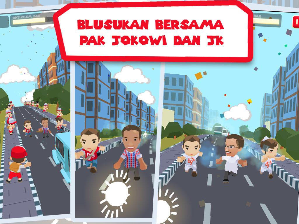 A user-generated computer game developed by Jokowi’s team asks supporters to join Jokowi-Jusuf Kalla on impromptu visits - Generasi Optimis