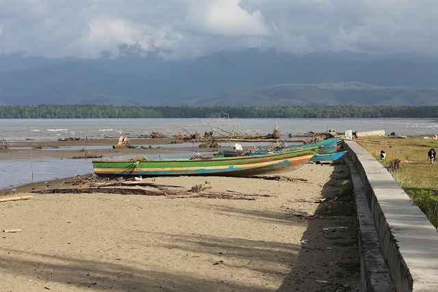 Sanleko beach, where many political prisoners first arrived on Buru